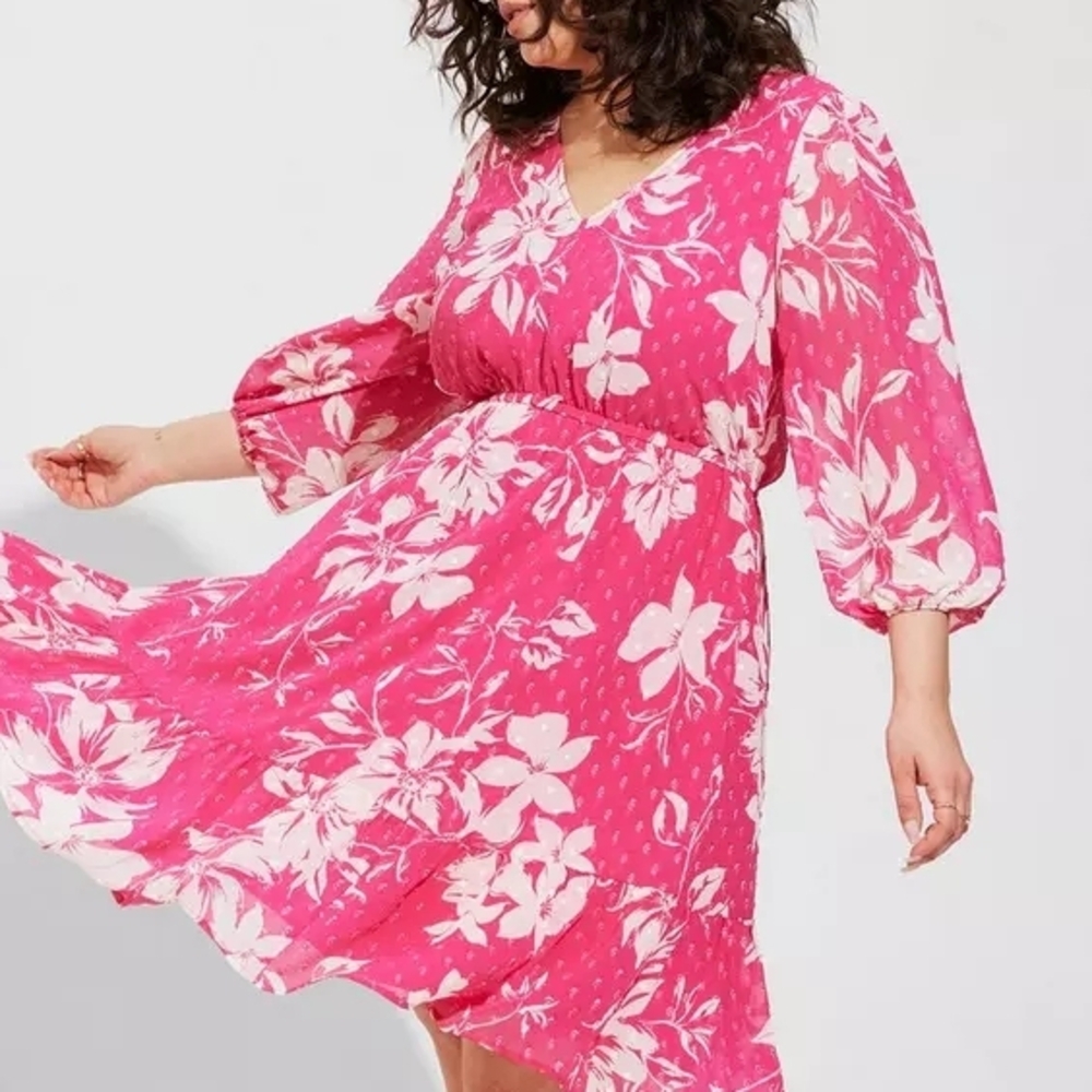 EUC Torrid Mini Clip Dot Babydoll Dress- Size 2x - Picture 3 of 13